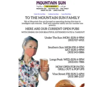 Mountainsunpub.com(MOUNTAIN SUN) Screenshot