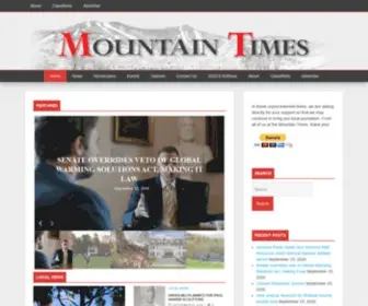 Mountaintimes.info(A community newspaper in killington) Screenshot