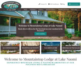 Mountaintoplodge.com(Mountaintop Lodge at Lake Naomi) Screenshot