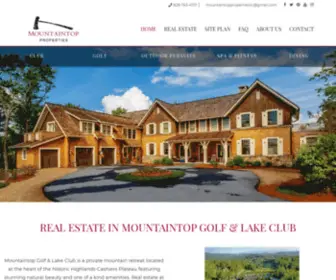 Mountaintopproperties.com(Mountaintop Golf Club Real Estate) Screenshot