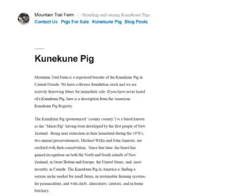 Mountaintrailfarm.com(Breeding and raising KuneKune Pigs) Screenshot