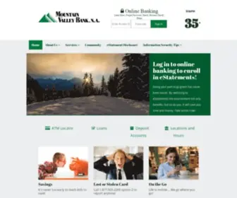 Mountainvalleybank.com(Mountain Valley Bank) Screenshot