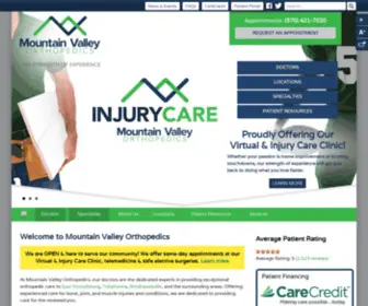 Mountainvalleyortho.com(Mountain Valley Orthopedics) Screenshot