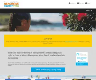 Mountbeachside.co.nz(Mount Maunganui Beachside Holiday Park) Screenshot