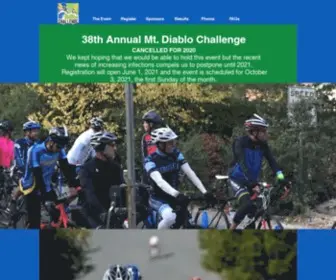 Mountdiablochallenge.org(SF Bay Area Cycling Events) Screenshot