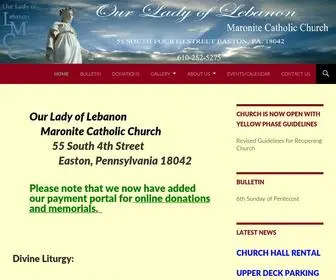 Mountlebanon.org(Our Lady of Lebanon Maronite Catholic Church) Screenshot