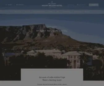 Mountnelson.co.za(Mount Nelson Hotel by Orient) Screenshot