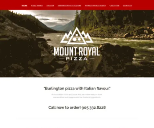 Mountroyalpizza.com(Mount Royal Pizza) Screenshot