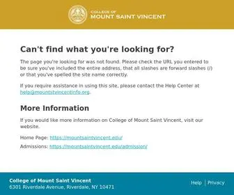 Mountstvincentinfo.org(College of Mount Saint Vincent) Screenshot