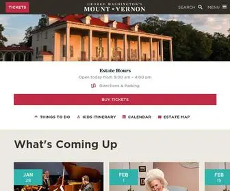 Mountvernon.org(George Washington’s Mount Vernon) Screenshot