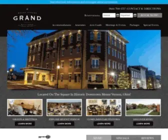 Mountvernongrand.com(The Mount Vernon Grand Hotel near Nazarene University) Screenshot