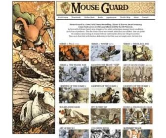 Mouseguard.net(MouseGuard by David Petersen) Screenshot