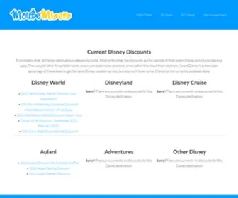 Mousemisers.com(Disney discounts) Screenshot