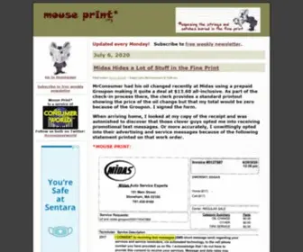 Mouseprint.org(Exposing the strings and catches buried in the fine print) Screenshot