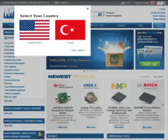 Mouser.com.tr(Mouser Electronics Turkey) Screenshot
