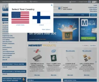 Mouser.fi(Electronic Components Distributor) Screenshot