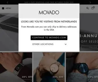 Movado.com(Modern Ahead of Its Time) Screenshot