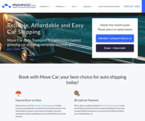 Movecar.com(The Leading Move Car Site on the Net) Screenshot