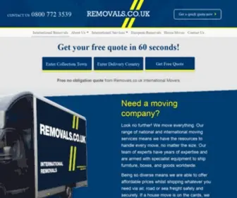 Movecorp.co.uk(UK & International Moving Services) Screenshot