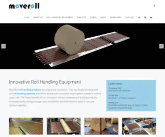 Moveroll.com(Innovative roll handling products) Screenshot