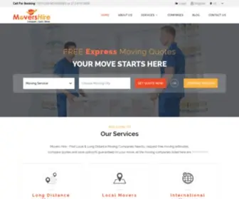 Movershire.com(Movers Hire) Screenshot