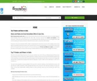 Moverspackersdirectories.com(Top 5 Packers and Movers in India) Screenshot