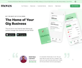 Movesfinancial.com(Gig Economy Banking for 1099 Gig Workers & Freelancers) Screenshot