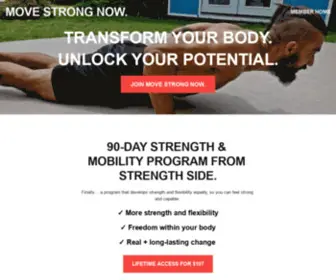 Movestrongnow.com(Strength side) Screenshot