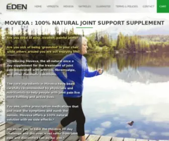 Movexa.com(Movexa is a joint support supplement from Eden Formulations) Screenshot