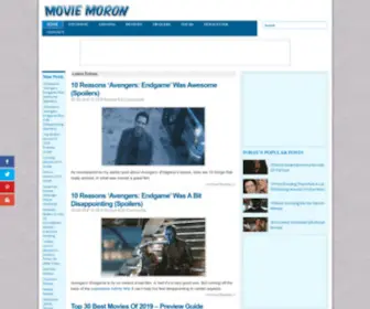 Movie-Moron.com(Reviews, News, Humor, Top 10 Lists) Screenshot