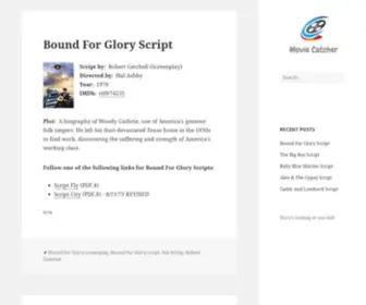 Moviecatcher.net(Movie Catcher Script Finder) Screenshot
