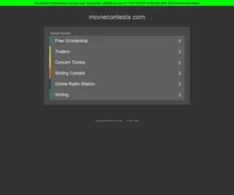 Moviecontests.com(The Leading Movie Contest Site on the Net) Screenshot