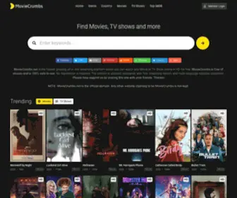 Moviecrumbs.net(Watch Movies & TV Shows Free in HD) Screenshot