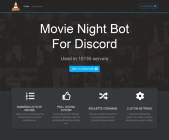 Movienightbot.xyz(Movie Night Bot for Discord) Screenshot