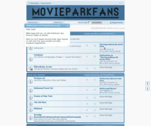 Movieparkfans.de(MovieParkFans) Screenshot