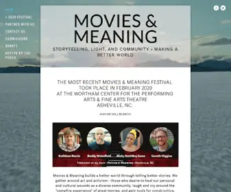 Moviesandmeaning.com(We find the most meaningful movies...all you need to do) Screenshot