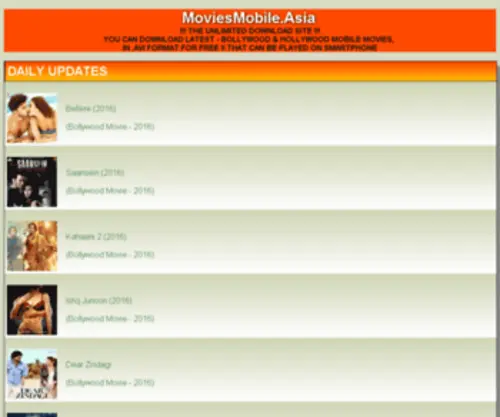 Moviesmobile.asia(Bollywood & Hollywood Movies) Screenshot