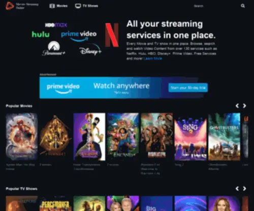 Moviesstreamingonline.com(All your streaming services in one place) Screenshot