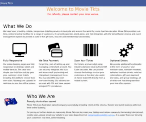 Movietkts.com.au(Movie Tkts) Screenshot