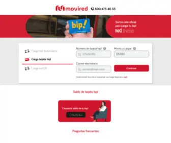 Movired.cl(La nueva forma de moverte) Screenshot