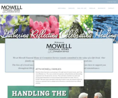 Mowellfuneralhome.com(Mowell Funeral Home and Cremation Service) Screenshot