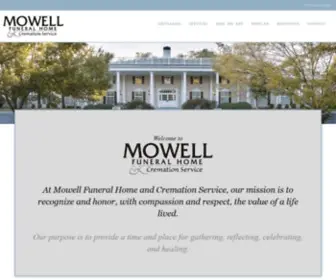 Mowells.com(Mowell Funeral Home and Cremation Service) Screenshot
