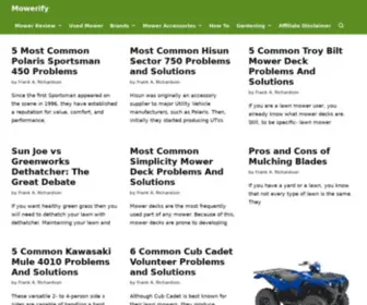 Mowerify.com(Best Mower Website In The USA) Screenshot