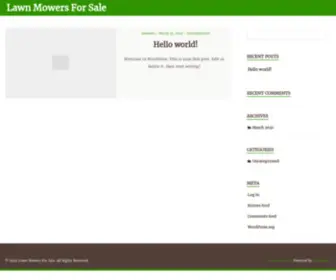 Mowerscentral.com(All info you need about lawn mowers) Screenshot