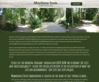 Mowhinnacreekcampground.com(Just another WordPress site) Screenshot