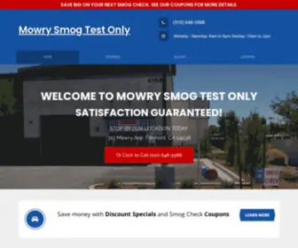 Mowrysmogtestonly.biz(Smog Check in Fremont) Screenshot