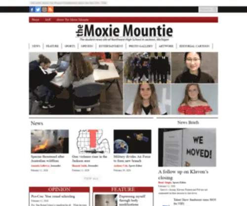 Moxiemountie.com(The student news site of Northwest High School in Jackson) Screenshot