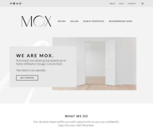 Moxresidential.com(Mox Residential) Screenshot