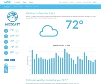 Mozcast.com(The Google Algorithm Weather Report) Screenshot