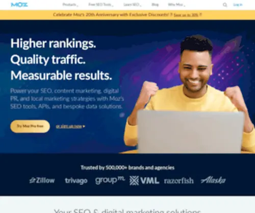 Moz.com(SEO Software for Smarter Marketing) Screenshot